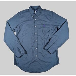 Polo Ralph Lauren Men' s L Slim Fit Black Long Sleeve Button Down Shirt Pony